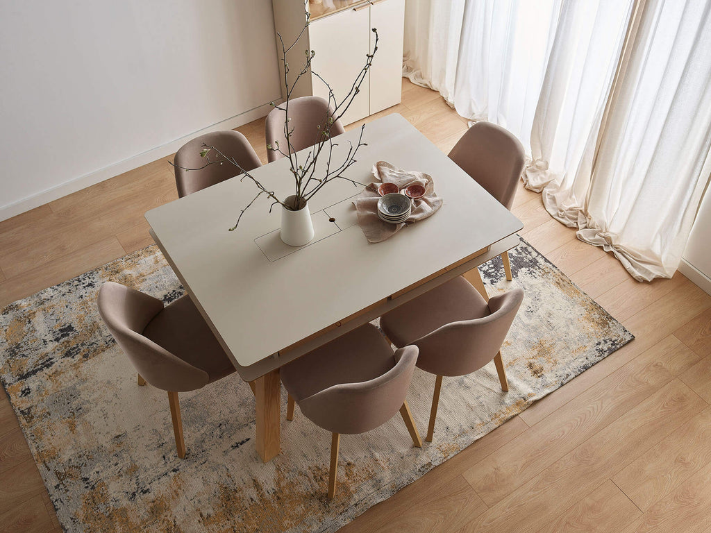 VelvetForms 4 You Fresh – Eksklusivt Premium Udtrækssbord 140×100 (Sandbeige)
