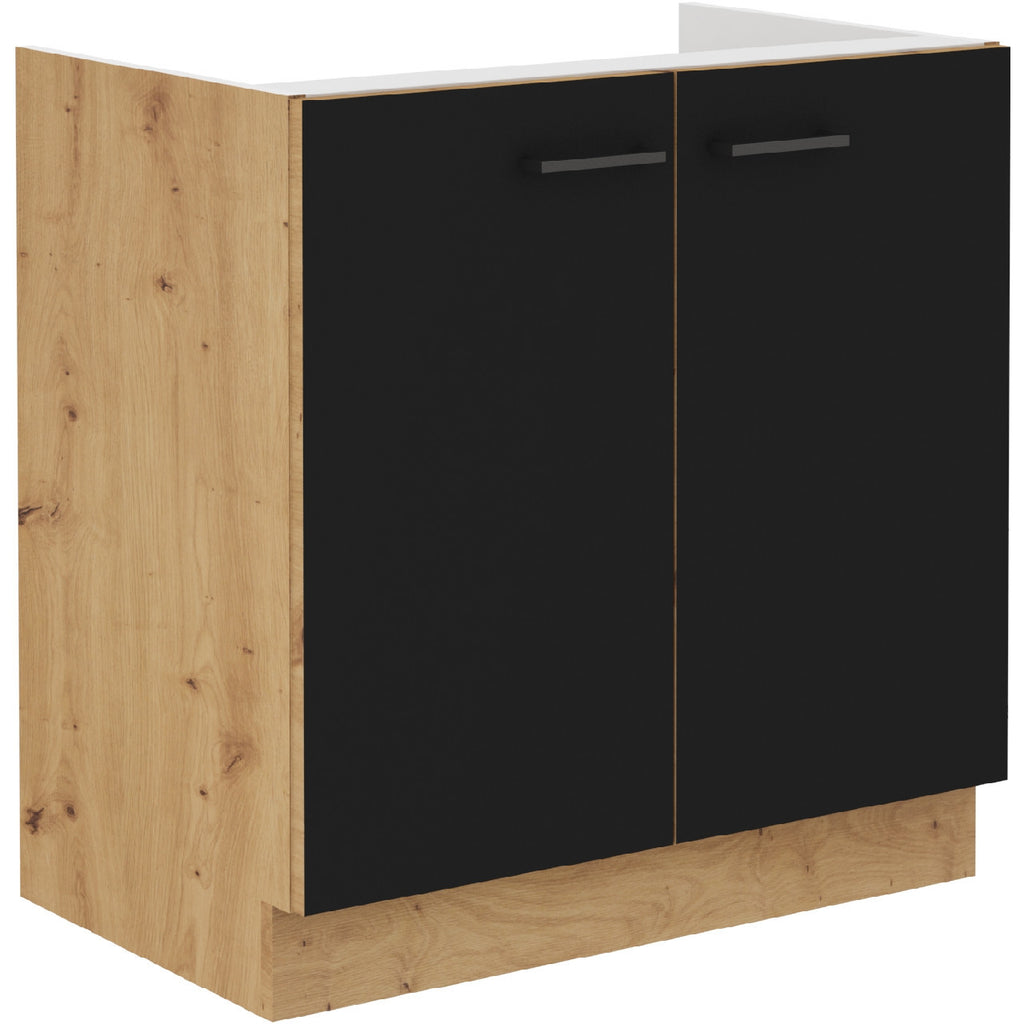 VelvetForms Madera 1 – Eksklusivt Premium Køkkensæt (Artisan Eg / Sort Mat)