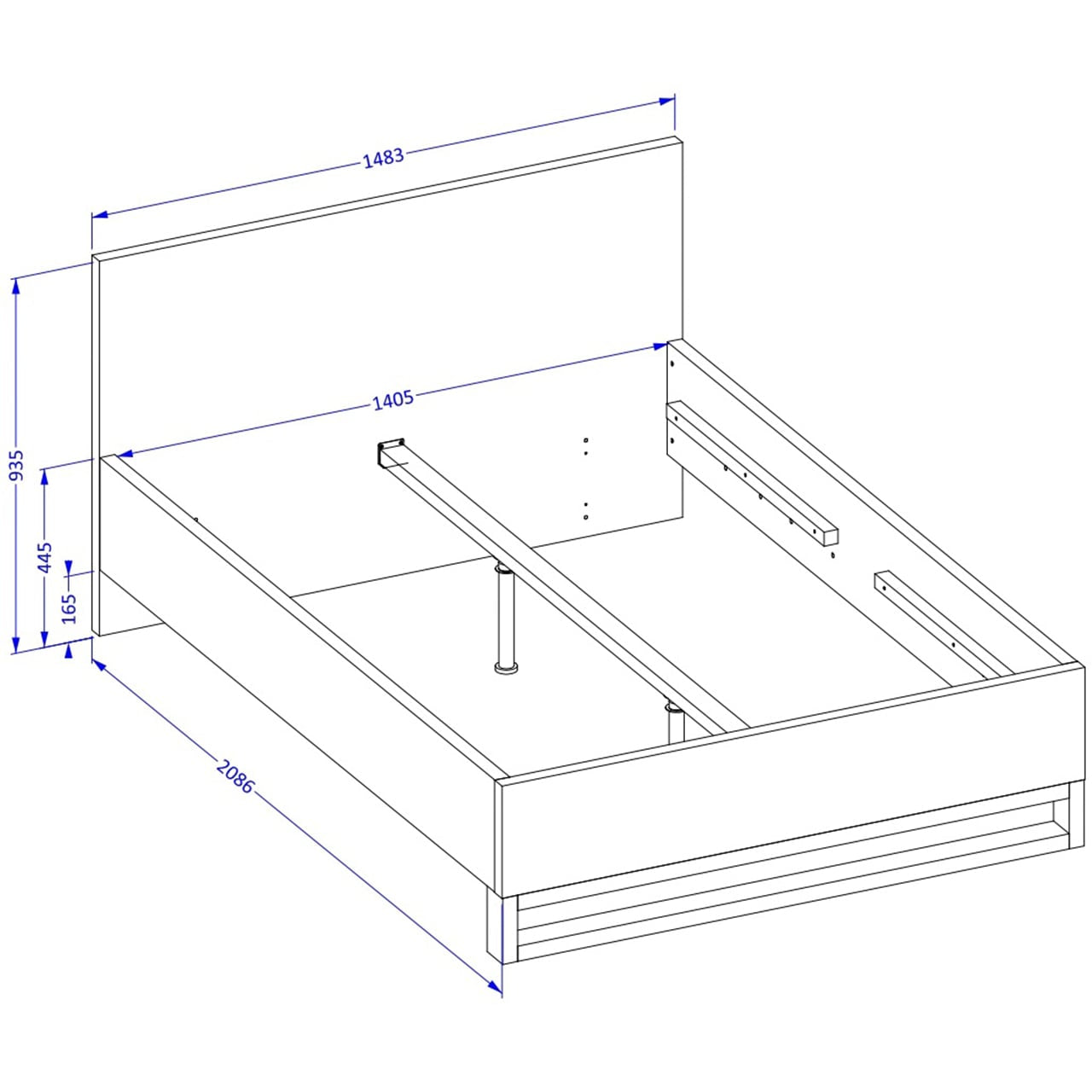 VelvetForms Helen HL50 – Eksklusiv Sengeramme med Opbevaring 140x200 (Wotan Eg)