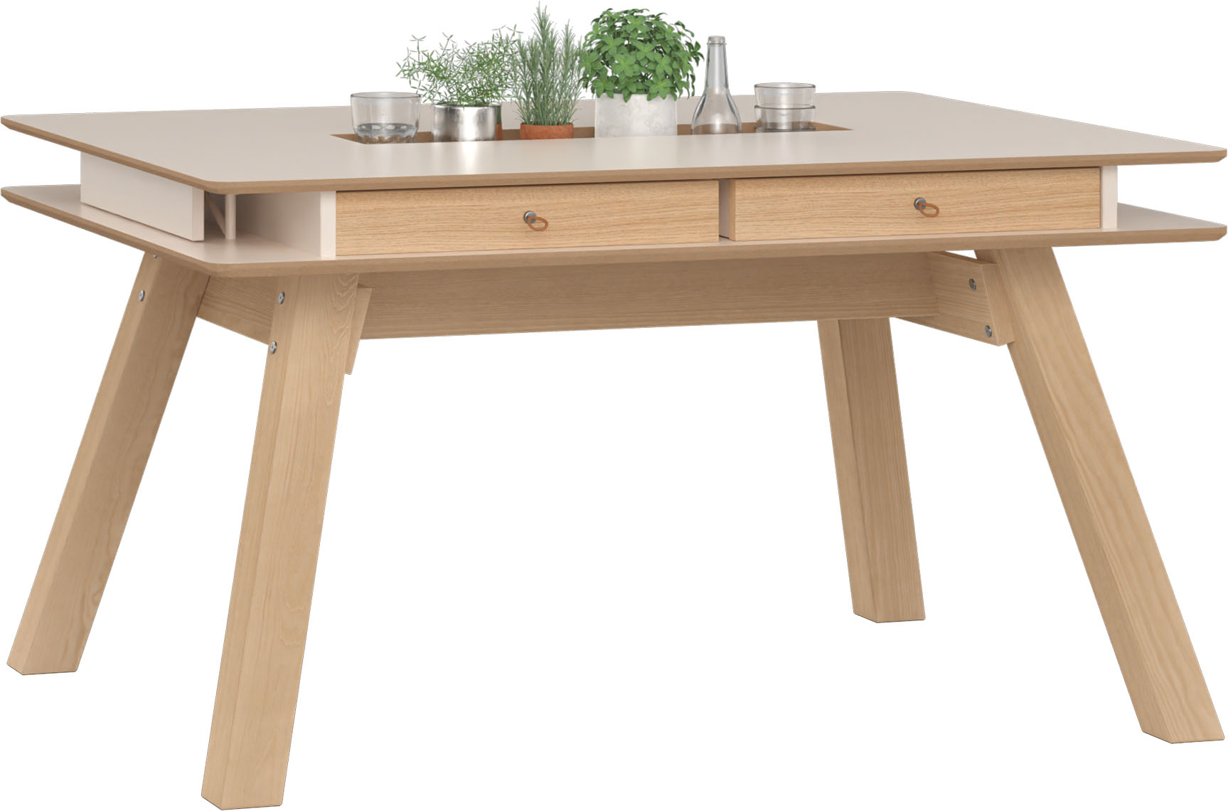 VelvetForms 4 You Fresh – Eksklusivt Premium Udtrækssbord 140×100 (Sandbeige)