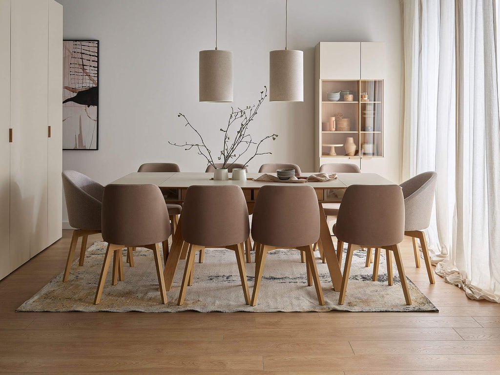 VelvetForms 4 You Fresh – Eksklusivt Premium Udtrækssbord 140×100 (Sandbeige)