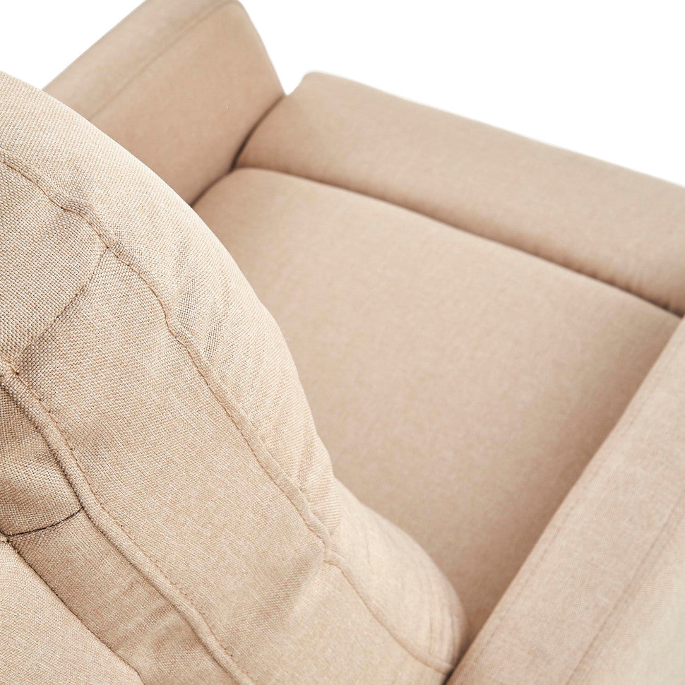 VelvetForms Filip – Eksklusiv Premium Hvilestol med Ligefunktion (Beige)