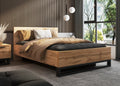 VelvetForms Helen HL50 – Eksklusiv Sengeramme med Opbevaring 140x200 (Wotan Eg)