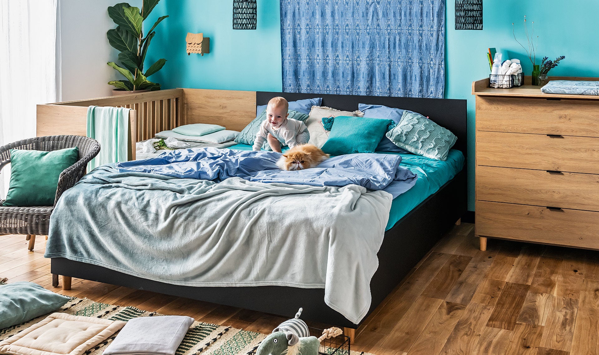 VelvetForms Simple – Sengeramme med Opbevaring 180×200 (Valgfri Farve & Ben)