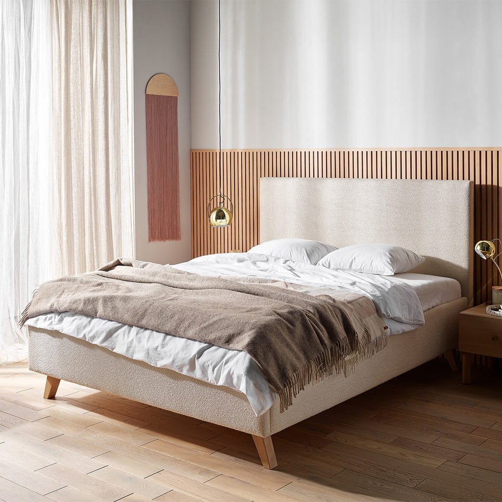 VelvetForms Puric – Polstret Seng 160×200 med Opbevaring (Valgfri Stof & Ben)