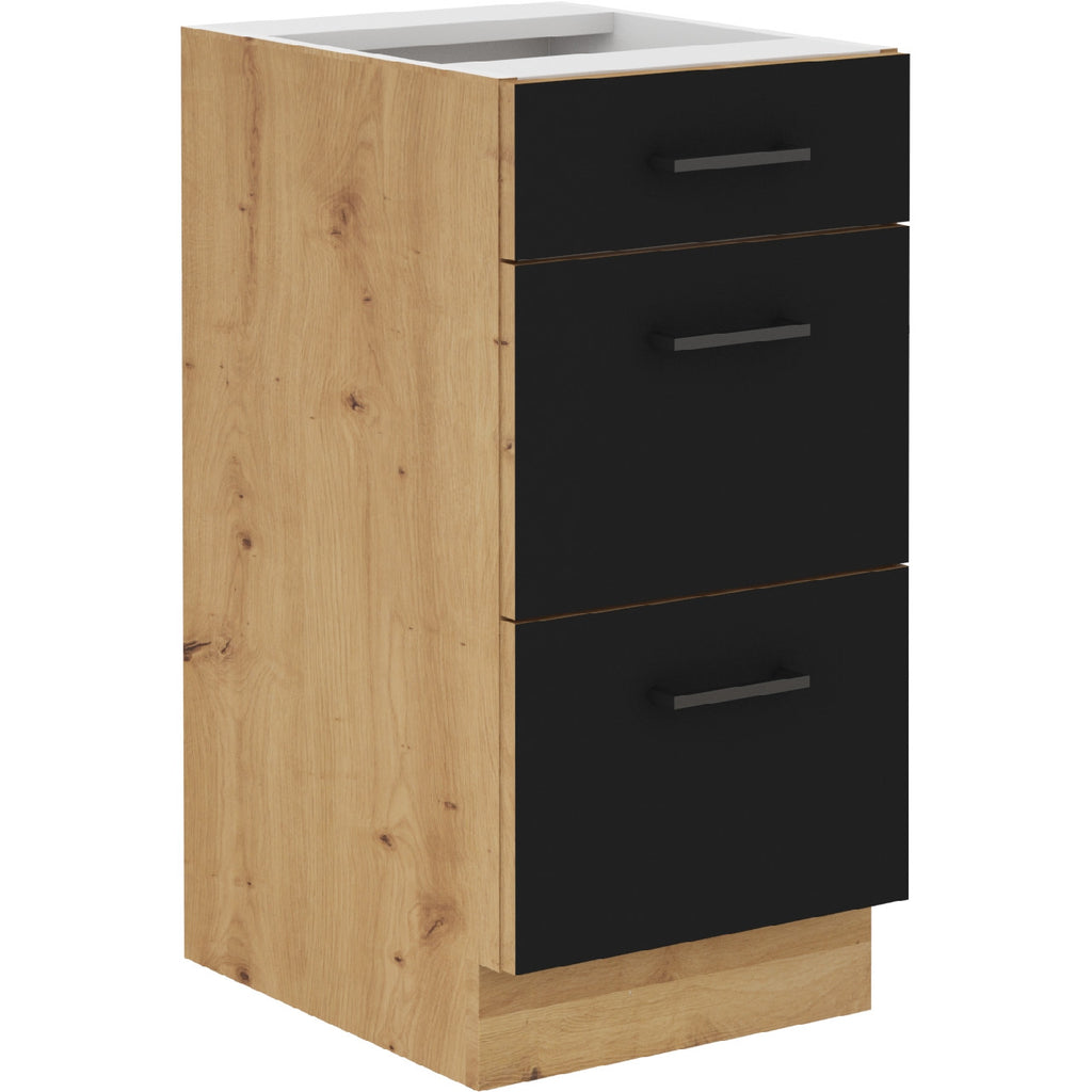 VelvetForms Madera 1 – Eksklusivt Premium Køkkensæt (Artisan Eg / Sort Mat)
