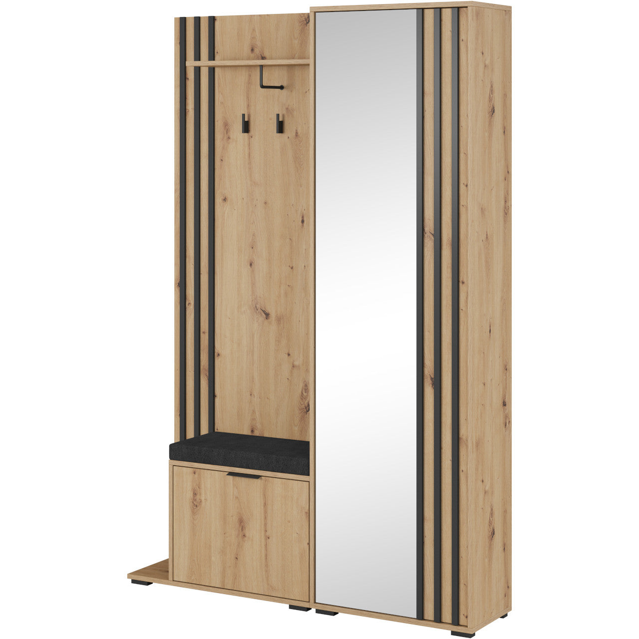 VelvetForms Laila – Eksklusiv Premium Garderobe (Artisan Eg / Sort)